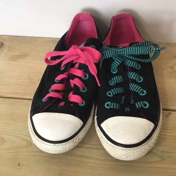 Converse All Star Oxford Loopholes Girls Canvas Shoes size 13 - Picture 2 of 9
